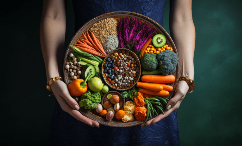 The Comprehensive Guide to Modern Diets, an evocative photograph capturing a person's hands holding a plate filled with a balanced meal.