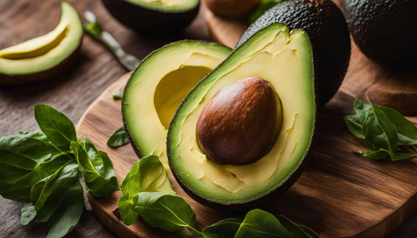 All Perfect Health: A close-up photo of a ripe avocado surrounded by fresh ingredients.