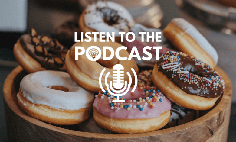 Mindful Eating: wooden bowl full of donuts