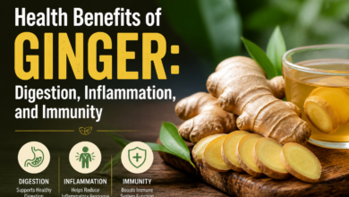 Photo of Health Benefits of Ginger: Digestion, Inflammation, and Immunity