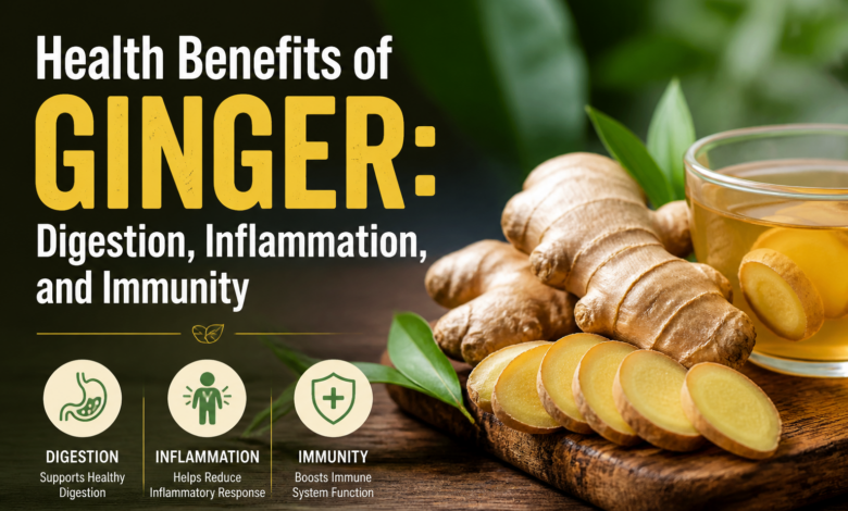 Health Benefits of Ginger: Digestion, Inflammation, and Immunity