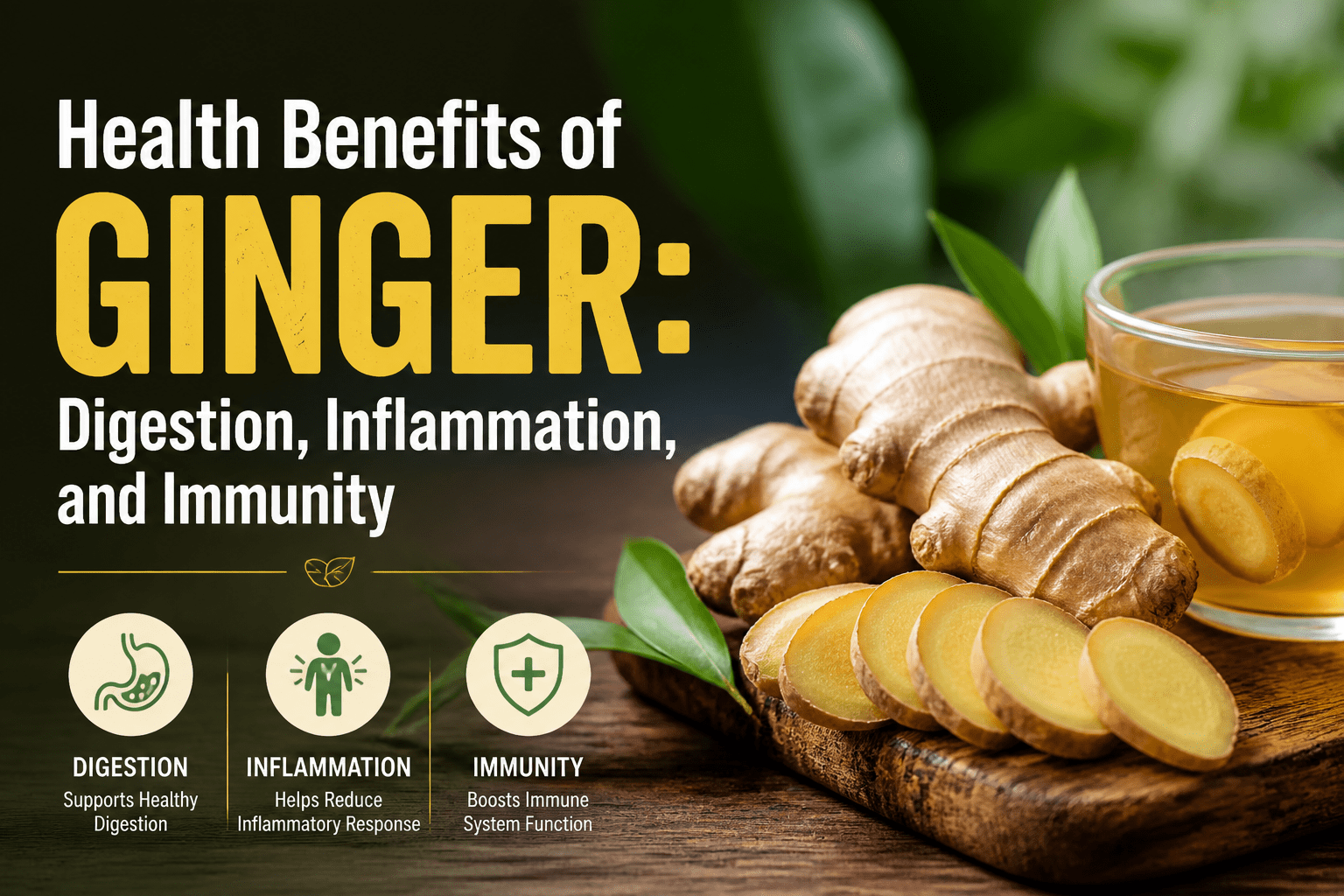 Health Benefits of Ginger: Digestion, Inflammation, and Immunity