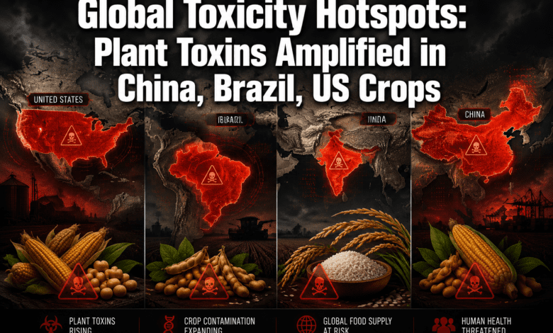 Global Toxicity Hotspots: Plant Toxins Amplified in China, Brazil, US Crops