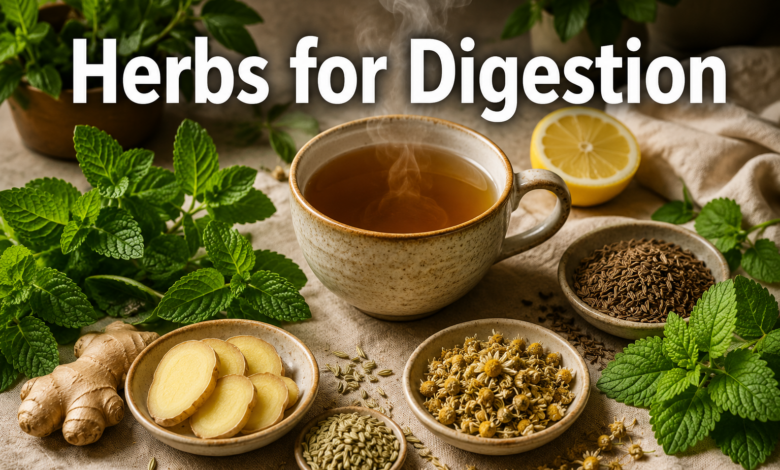Herbs for Digestion: Natural Remedies for Bloating, Gas, and Gut Comfort
