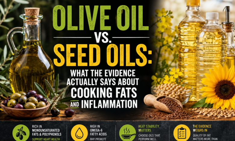 Olive Oil vs. Seed Oils: What the Evidence Actually Says About Cooking Fats and Inflammation