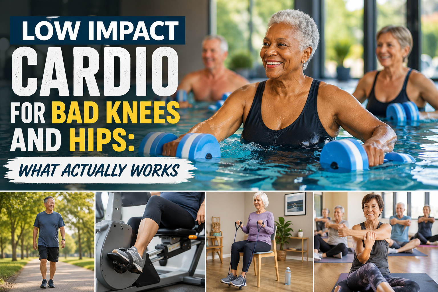 Low Impact Cardio for Bad Knees and Hips: What Actually Works