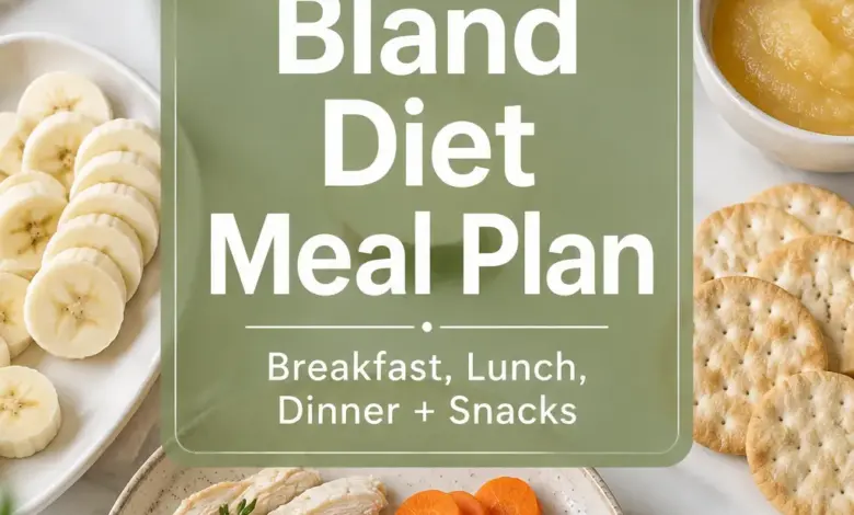 Bland Diet Meal Plan: A Gentle 1-Day Plan for Breakfast, Lunch, Dinner and Snacks